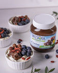 Hazelnut Spread with cocoa  14OZ Vegan Low Sugar Palm Oil Free Creamy Chocolate Spread High Protein Gluten Free