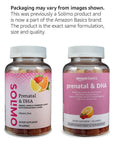 Amazon Basics Prenatal & DHA Gummy, Rasberry & Lemon Flavor, 90 Count (Previously Solimo)