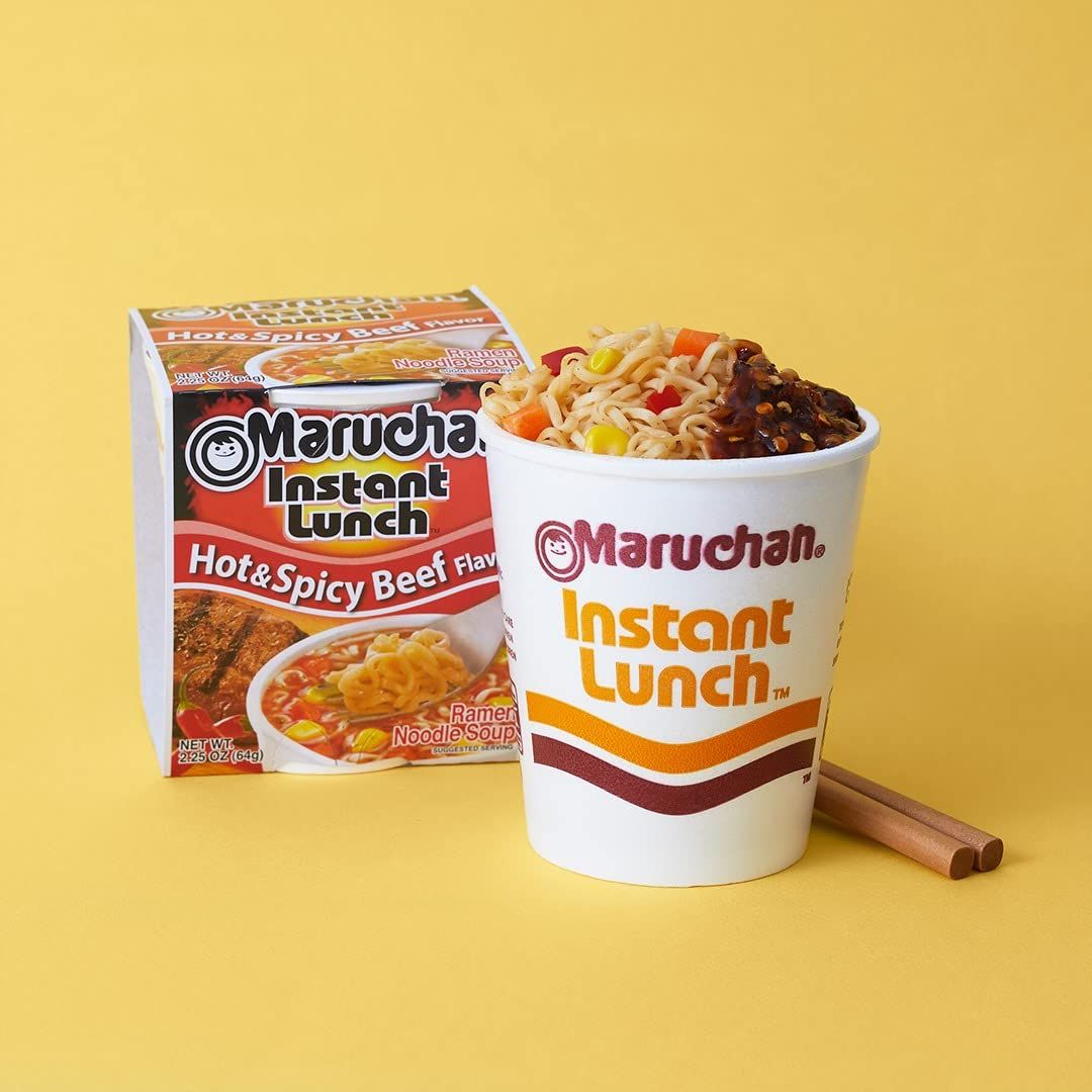 Maruchan Ramen Instant Lunch Variety 12 Count 6 Flavors with By The Cup Chopsticks