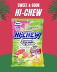 Hi Chew Candy 2 Different Flavors Fantasy Mix and Berry Mix Fruity Chewy Japanese Candy Variety Pack of 2 Tropical  Sour Mix