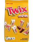 TWIX Caramel Minis Size Chocolate Cookie Bar Candy Bag, 35.6 oz, 95 pieces