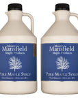 Mansfield Maple Pure Vermont Maple Syrup in Plastic Jug Grade A Dark Robust Gallon Ships as 2 Half Gallons