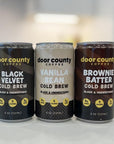 Door County Coffee Ready to Drink Canned Cold Brew Variety Pack  8oz  6 Pack  Cold Pressed Coffee 5 Calories Bold  Rich Flavorful 145mg Natural Caffeine