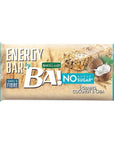 BA! Crunchy Energy Bar No Added Sugar Coconut & Chia, Healthy Bar Snacks Pack of 6x30g