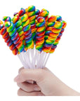 Twisty Lollipop, Rainbow Twist Lollipops Individually Wrapped Bulk, Kid's Lollipops Candy for Birthday, 12g Mixed Fruit Flavor 30 Pack