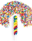 Rainbow Twist Lollipops Individually Wrapped Bulk Twisty Lollipop Kids Lollipops Candy for Birthday Party Mixed Fruit Flavor 15 Pack  Big Size