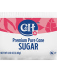 C&H Pure Cane NON-GMO Granulated Sugar, 0.10 Ounce (2.83 Gram) Packets, Pack of 400 in Dispenser Box