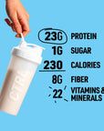 CTRL Meal Replacement Shake with Real Cookie Pieces  Cookies N Cream  15 Servings Packed with Essential Nutrients Including 23g of Protein 8 Grams of Fiber 22 Vitamins and Minerals  Only 1g Sugar  Complete Meal Replacement Nutritional Shake