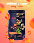 BEAM Pre-Workout Powder | Vegan Energy Booster Powdered Drink with All-Natural Caffeine, No Crash, No Jitters | Gluten-Free Supplement with Adaptogens | Sour Peach Rings, 40 Scoops