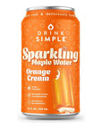 Drink Simple Sparkling Maple Water 12 Pack Orange Cream Flavor  Electrolyte Hydration Natural Prebiotics No Added Sugar GlutenFree 12 oz Cans