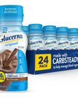 Glucerna Nutritional Shake Diabetic Drink to Support Blood Sugar Management 10g Protein 180 Calories Rich Chocolate 8floz Bottle 24 Count