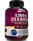 NutriFlair Liver Cleanse Detox & Repair Supplement with Milk Thistle, Turmeric, Dandelion, Artichoke Extract, Berberine HCL, Ginger - Liver Support and Liver Health, Non-GMO Pills, 60 Veggie Capsules