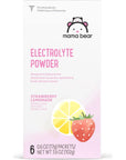 Amazon Brand - Mama Bear Electrolyte Powder Packets 0.6oz, Strawberry Lemonade, 6 Count