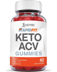 Justified Laboratories (3 Pack) Rapid Fit Keto ACV Gummies 1000MG with Pomegranate Juice Beet Root B12 180 Gummys