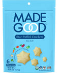 MadeGood Star Puffed Crackers Sea Salt 6 Bags 426oz Each Gluten Free Crackers