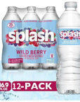 SPLASH Water Beverage with Natural Fruit Flavor Wild Berry Flavor 169 fl oz  Pack of 6 with Supreme Box