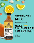 Momos Michelada Mix  TomatoFree Vegan and GlutenFree 16 Fl Oz  Experience Refreshment with MOMOS LemonBased Michelada  A Central American Classic  Simply Refreshing Fiesta in a Bottle