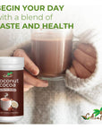 CAcafe Premium Coconut Cocoa Mix  Rich Hot Chocolate with Creamy Coconut Flavor Ideal for Iced  Hot Beverages Versatile Baking Cocoa Powder Perfect Holiday  Winter Gift Gourmet Chocolate Lovers Delight 1905oz