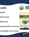 Spectrum Essentials Organic Chia Seed Omega3  Fiber 12 Oz