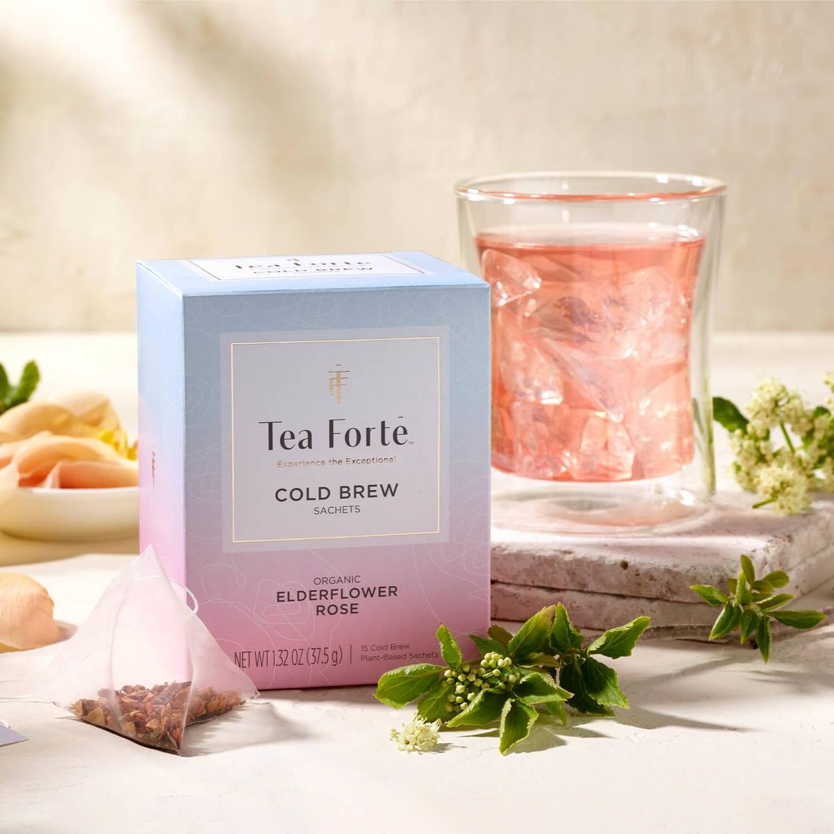 Tea Forte Cold Brew Elderflower Rose Iced Tea Infuser