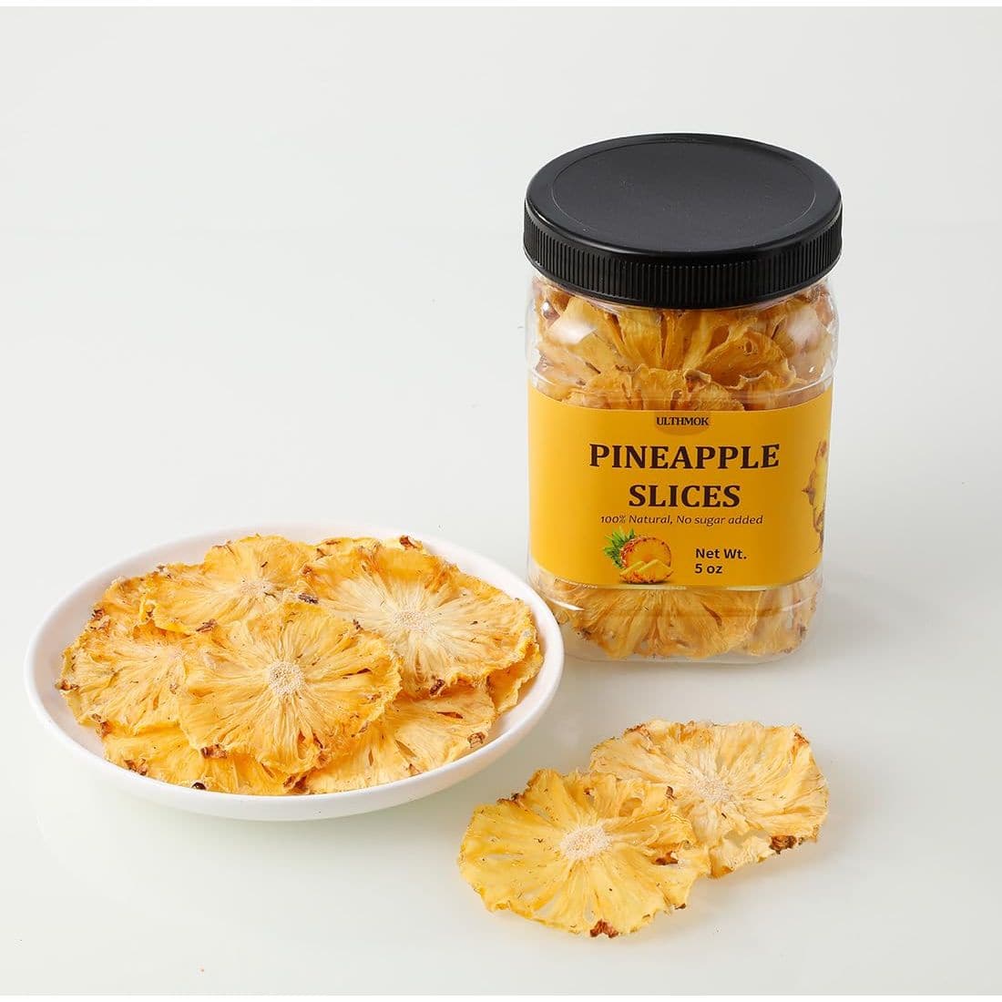 Premium Dried Pineapple 5 Oz142gDehydrated Pineapple Slices100 NaturalNo Sugar Added  No Additives