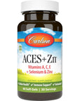 Carlson - ACES + Zn, Vitamins A, C, E + Selenium & Zinc, Cellular Health & Immune Support, Antioxidant, 60 Softgels