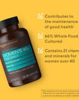 Amazon Elements Women‚ 40+ One Daily Multivitamin, 66% Whole Food Cultured, Vegan, 65 Tablets, 2 month supply (Packaging may vary)