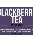 Revival Tea Company Blackberry Tea  Black Tea Blend with Blackberry Leaf  24 Tea Bags