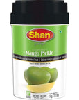 Shan Mango Pickle 3527 oz 1000g  Tasty Brined Pickled in Oil  Rich Blends of Spices  Perfect Accompaniment to Everyday Meals  Suitable for Vegetarians  Airtight Pet Jar