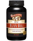 Barlean's Flaxseed Oil Softgels, Cold-Pressed Flax Seed Supplement with 1,650 mg ALA Omega-3 Fatty Acids for Joint & Heart Health, 1000mg, 250 ct