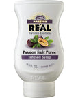 Passion Reàl Infused Exotics Passion Fruit Puree Infused Syrup 169 FL OZ Squeezable Bottle Pack of 3