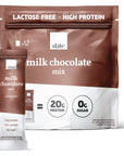 Slate Milk  High Protein Drink Mix Milk Chocolate 12 SingleServe Powder Packets 20g Protein Zero Sugar Lactose Free Keto Friendly All Natural