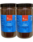 Civilized Coffee Instant Cold Brew Coffee Granules Medium Dark Roast NonGMO Jar 10 oz 2 Pack