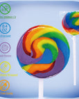 LIDATREE 15 Swirl Lollipop Rainbow Lollipops Individually Wrapped Bulk 40 Pack Kids Lollipops Candy for Birthday Mixed Fruit Flavor 40 Pack