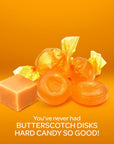 Butterscotch Hard Candy  Bulk Pack 2 Pounds About 180 Count  OldFashioned Delights