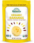 NATIERRA Organic FreezeDried Bananas USDA Certified Organic Vegan  NonGMO 25 Ounce Pack of 1