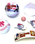 Big League Chew Baseballs Pack of 12  Individually Wrapped Gumballs  Stickers 063 oz with By The Cup Mints