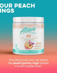 Alani Nu BCAA SOUR PEACH RING | Branch Chain Essential Amino Acids | 2:1:1 Formula | Supplement Powder | Muscle Recovery Vitamins for Post-Workout | 30 Servings