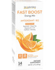 WonderSlim FAST BOOST Energy Drink Mix with B12 Orange Multivitamins Antioxidants No Sugar Gluten Free Keto Friendly  Low Carb 14ct