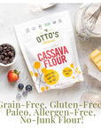 Otto's Naturals Cassava Flour, Gluten-Free and Grain-Free Flour For Baking, Certified Paleo & Non-GMO Verified, Made From 100% Yuca Root, All-Purpose Wheat Flour Substitute, 5 Lb. Bag