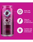 Sparkling Ice Caffeine Black Raspberry Flavored Sparkling Water with Caffeine Zero Sugar with Vitamins and Antioxidants Low Calorie Beverage 16 fl oz Can