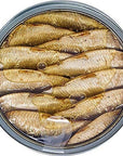 Riga Gold Smoked Brisling Sardines in Olive Oil 423 Clear Top ounces 120g Pack 6