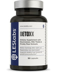 LES Labs DeToxx - Better Mornings & Recovery, Liver Support, Electrolyte Replenishment & Glutathione Support - Prickly Pear, Milk Thistle & NAC - Non-GMO Supplement - 60 Capsules