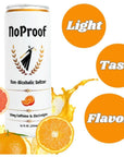 NoProof Energy Seltzer Water  Orange 50mg Caffeine Zero Calories NonAlcoholic Energy Drinks Sugar Free BVitamins Electrolytes 12 fl oz 6Pack