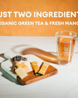 Cusa Tea  Coffee  Premium Instant Mango Green Tea With Real Fruit  Spices  Organic Leaves Drink Mix Packets  Hot or Iced Tea 30 Single Servings