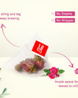 Organic Rose Herbal Tea with Premium Dried Rose Buds  30 Tea BagsIdeal for Baking Crafting Rose Water and Wedding Decor  Natural and Healthy Herbal Infusion