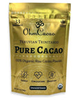 Ohm Pure Cacao Powder  Unsweetened Organic Cacao Powder  Natural Iron  Magnesium Supplement  Brownie Mix Raw Cocoa Powder Vegan Hot Chocolate Mix 33 Servings 7oz