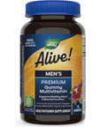 Nature's Way Alive! Men's Premium Gummy Multivitamin, Full B Vitamin Complex to Support Daily Energy Metabolism*, 75 Gummies