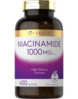 Carlyle Niacinamide 1000 mg | 400 Capsules | High Potency Formula | Non-GMO, Gluten Free Supplement