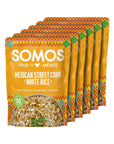 SOMOS Mexican Street Corn White Rice  Gluten Free NonGMO Vegan  Microwavable Meals Ready to Eat  Delicious Healthy  Convenient  Perfect for Burrito Bowls Tostadas  More  88 oz Pack of 6